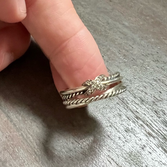 David Yurman x crossover band with pave diamonds size 6 - Picture 5 of 6